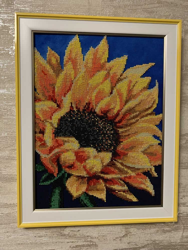 Картина бісером Соняшник, Квітка сонця
