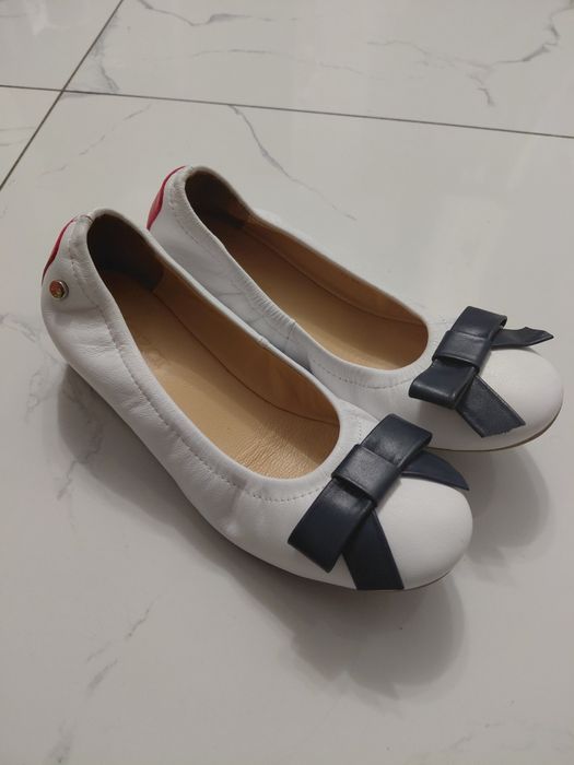 Barelinki kazar białe skórzanie orginalne