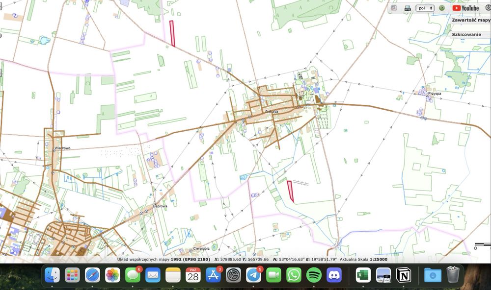 Sprzedam ziemie 4,2ha - 09-310 Zielona - Osówka