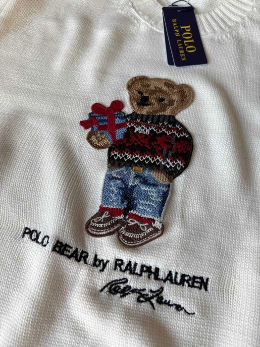 Светр Polo Ralph Lauren White з ведмедиком