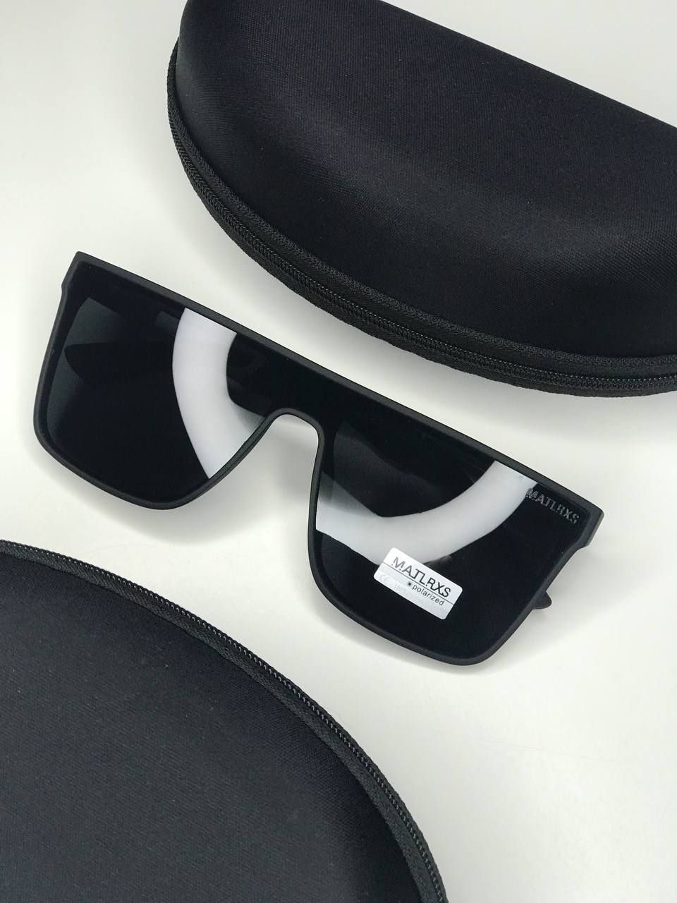 Мужские солнцезащитные очки Matrix черные матовые Polarized антиблик