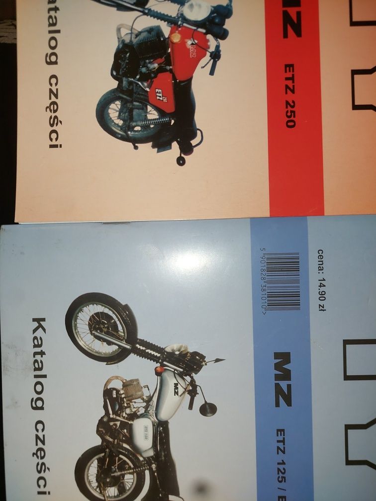 Zestaw instrukcje  obsługi katalog mz etz 125/150/250