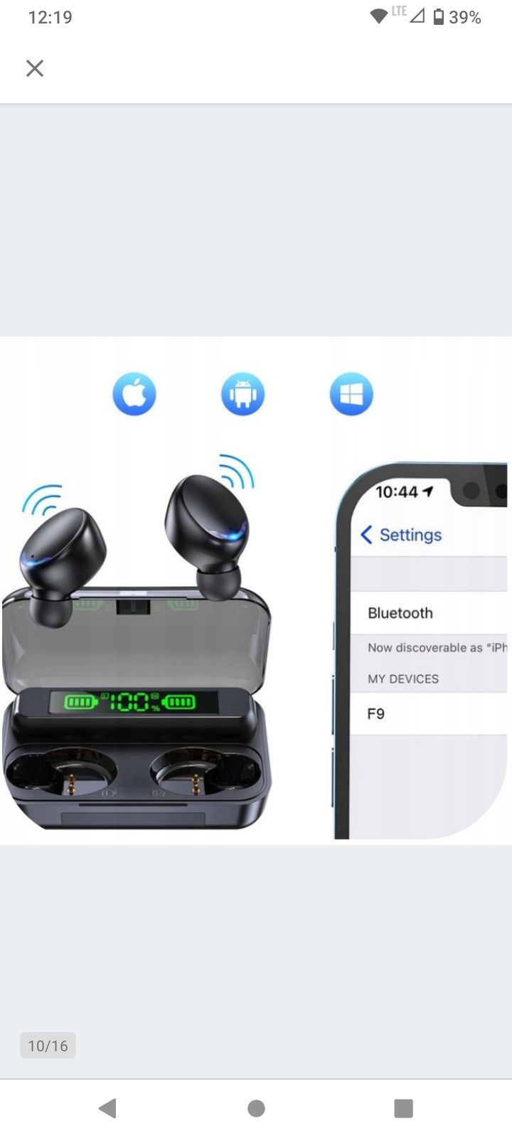 Słuchawki bezprzewodowe bluetooth