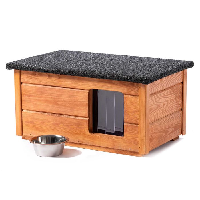 Buda dla psa kota drewniana ocieplana kurtyna nowa Mr.Dolittle