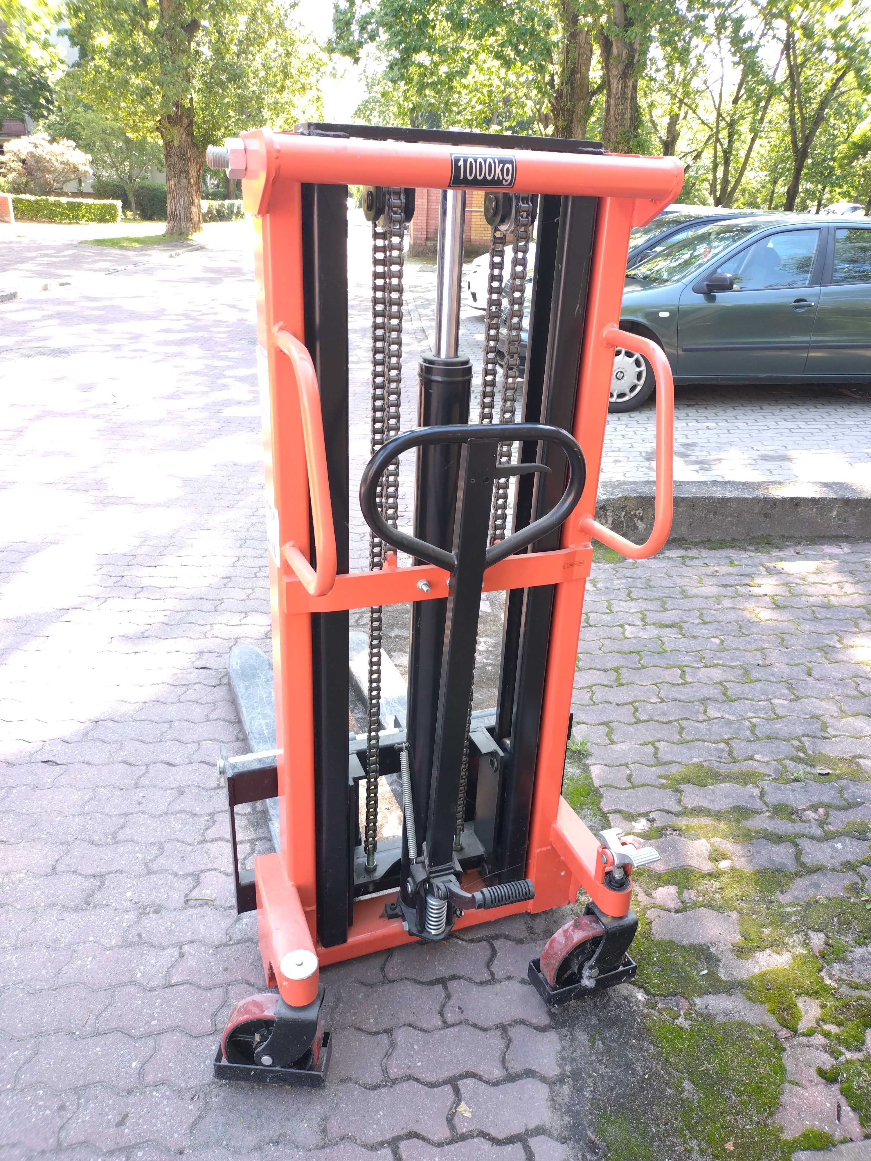 Wózek podnośnikowy ręczny widłowy 1000kg 2m
