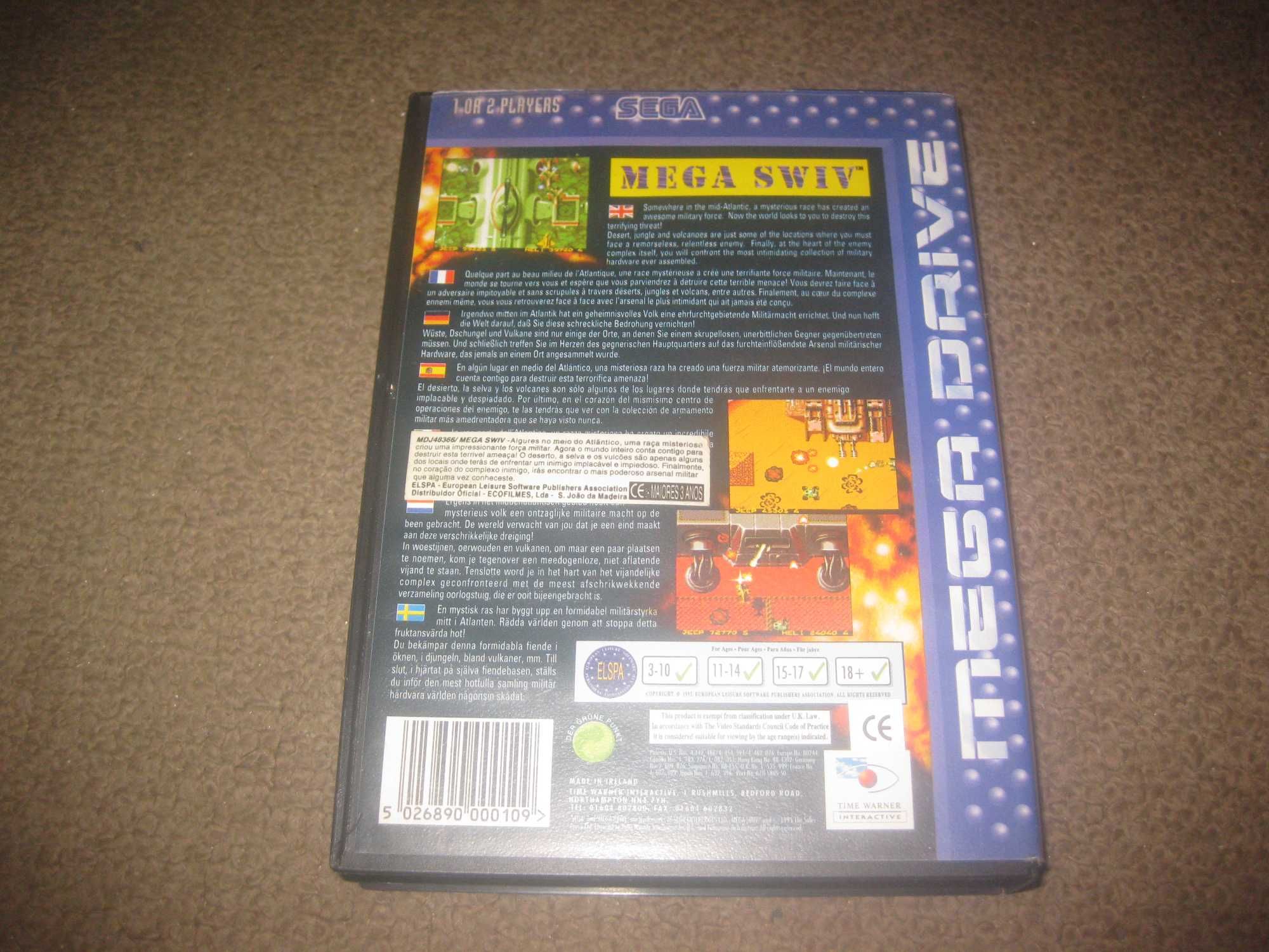 Jogo "Mega Swiv" para Sega Mega Drive