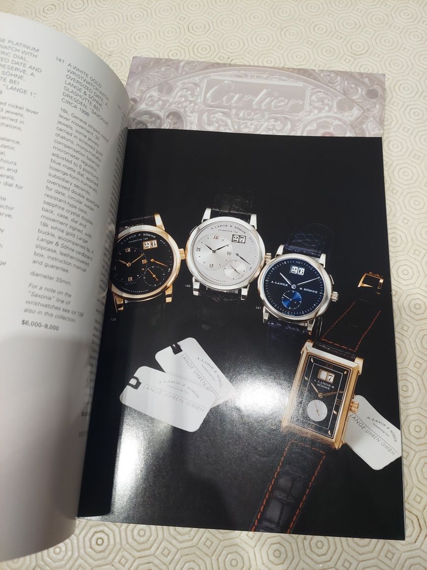 Catálogo relógios sotheby ano 2003