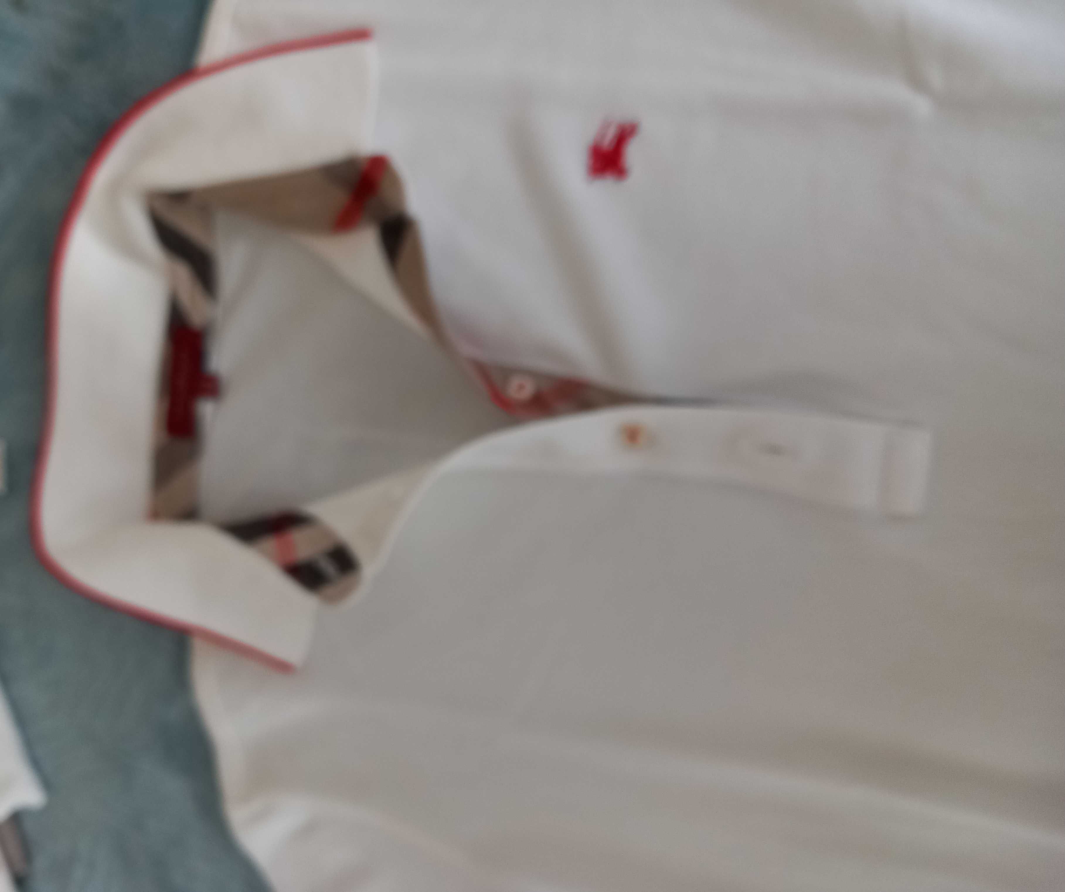 Polo Burberry com efeito camisa