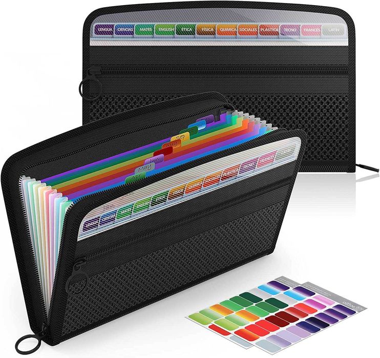 Teczka na Dokumenty Składana 13 Przegródek Biwuar Kolory