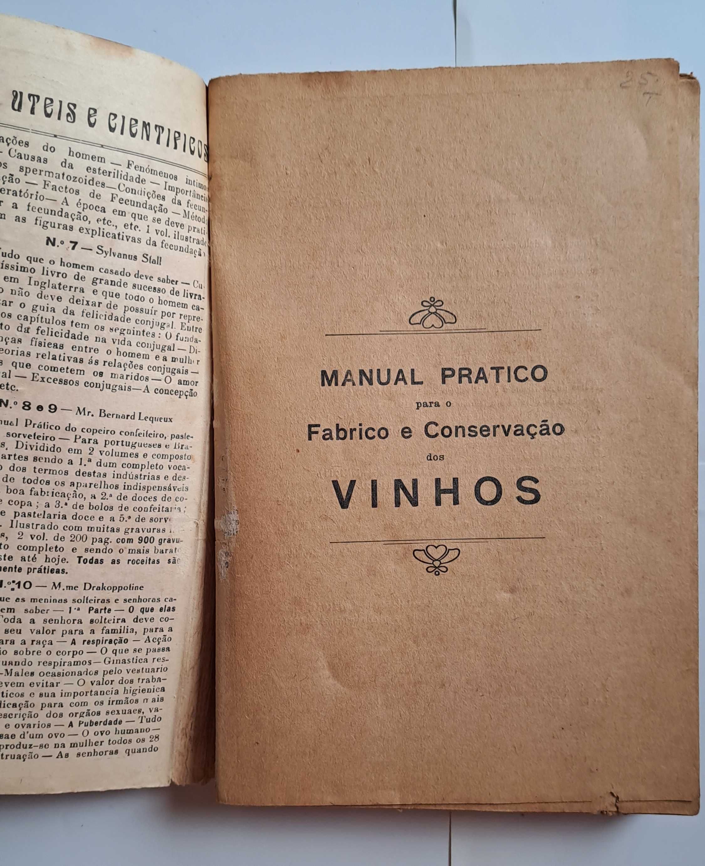 Manual Pratico para o Fabrico e Conservação dos Vinhos