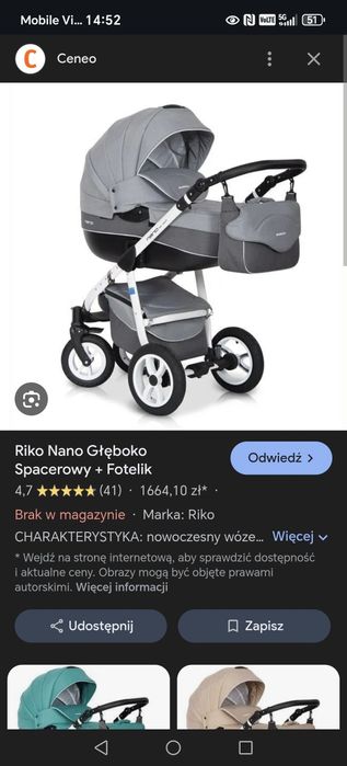 Sprzedam wózek Nano RIKO