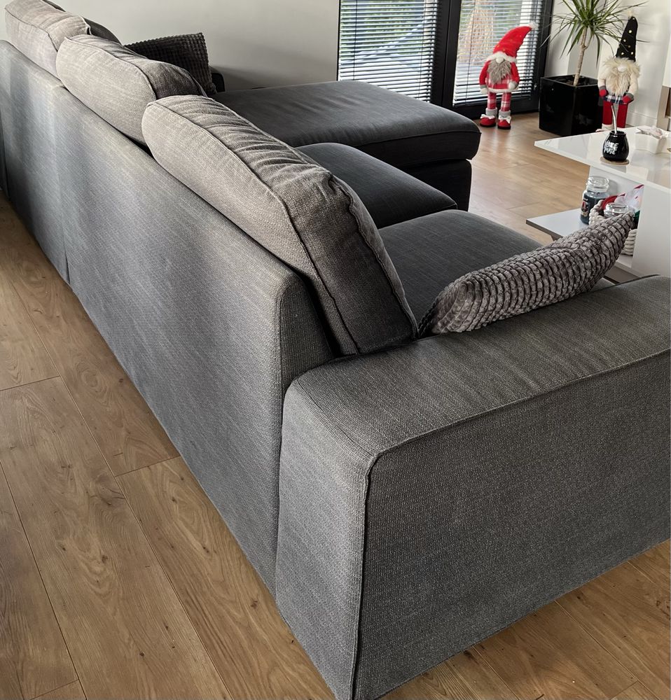 Narożnik, Sofa 4-osobowa z szezlongiem Ikea Kivik