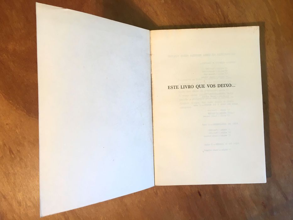 ANTÓNIO ALEIXO - 1a edição 1969 - Este livro que vos deixo