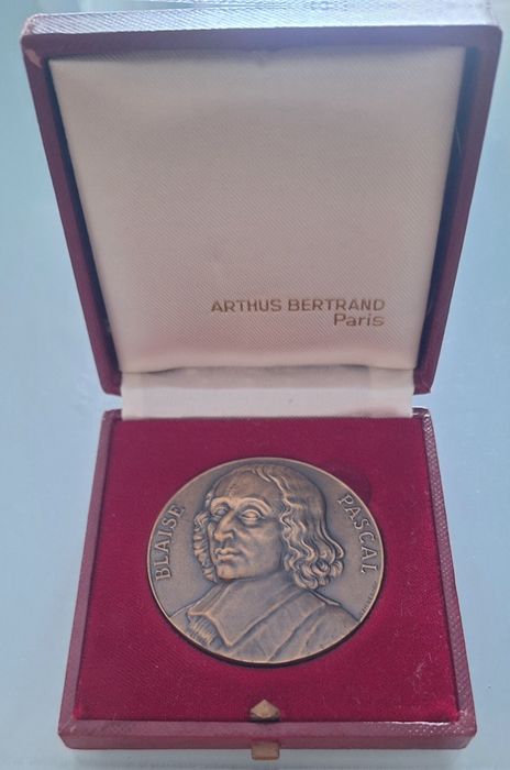 Medaille bronze blaise pascal Arthus bertrand
