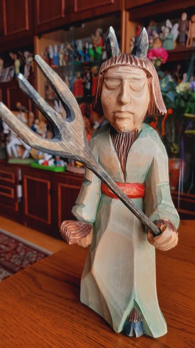 Diabeł rzeźba ludowa