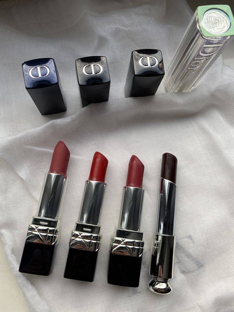 Zestaw szminek Dior szminka pomadka błyszczyk kosmetyki makijaż makeup