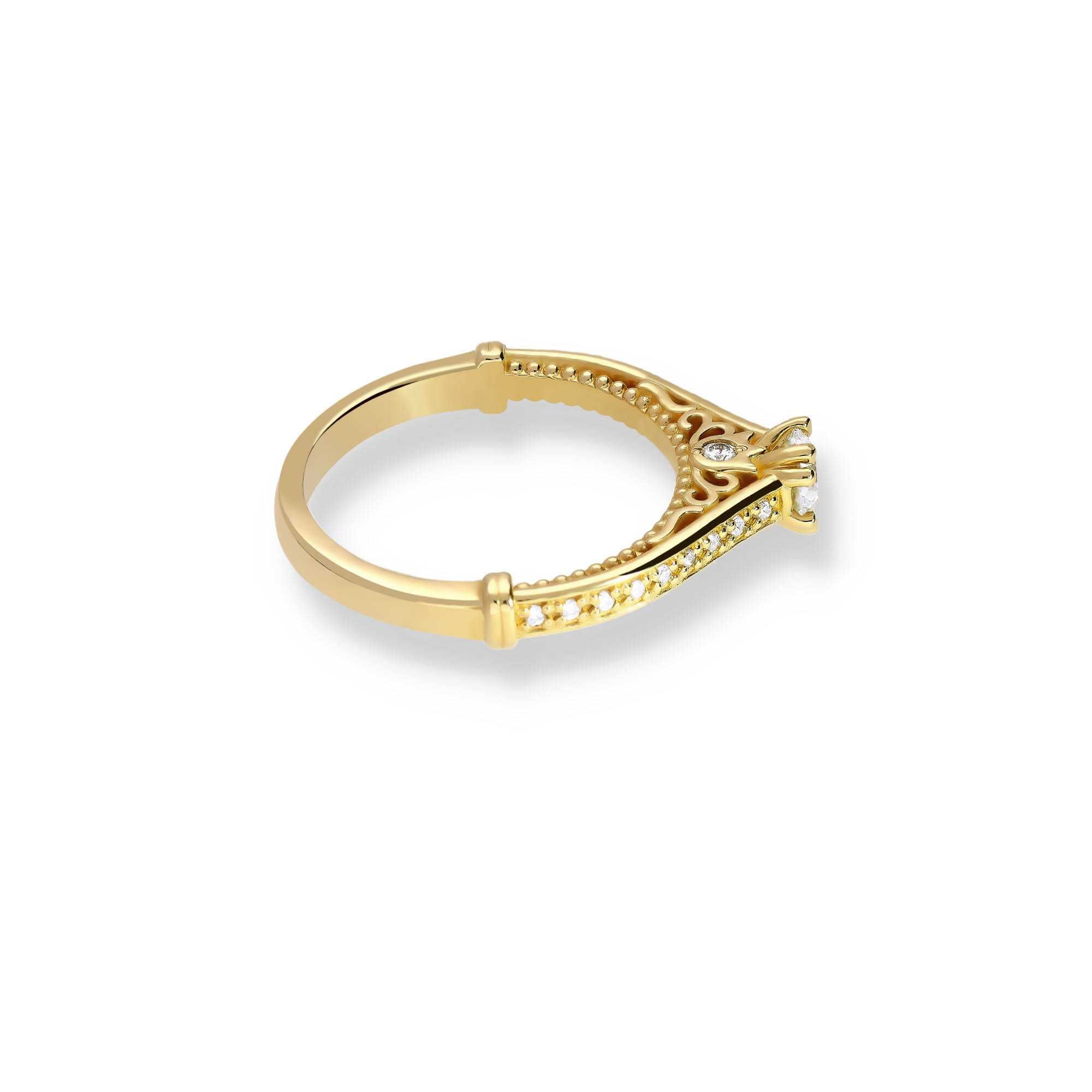 Złoty Pierścionek pr.585 brylanty 0.48ct RSTB30
