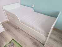 Łóżko dziecięce 160x70 białe z materacem z szufladą super stan