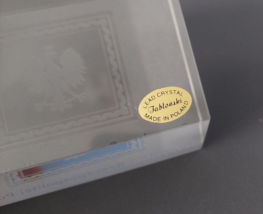 Kryształ "Prezydent Rzeczpospolitej Polskiej" - Jabłoński, UNIKAT!!