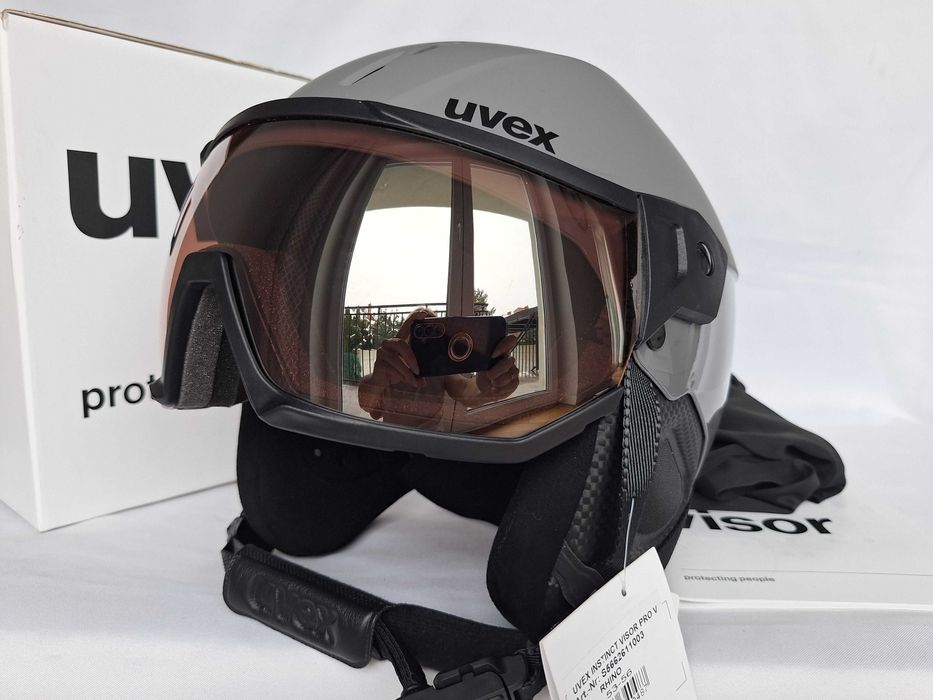 Kask narciarski Uvex Instinct Visor Pro V Vario Rhino S 53-56cm