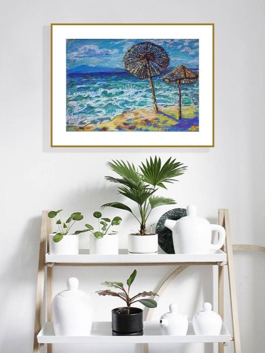 Пляж в Кушадасі, картини, краєвид, морський, інтер'єр.  40х50 см