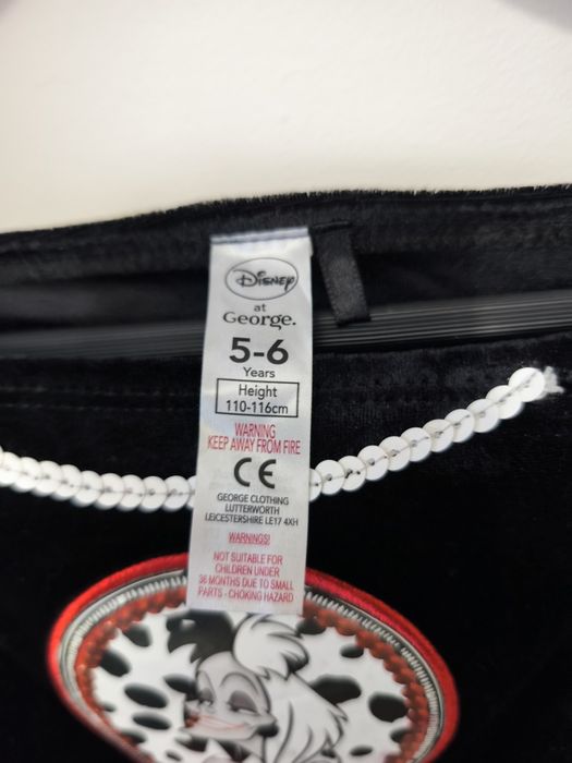 101 dalmatyńczyków Cruella de Mon strój kostium przebranie 110/116