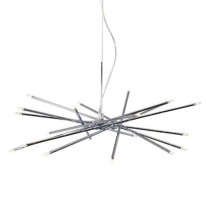 Candeeiro de teto italiano vintage dos anos 90 - Aço escovado