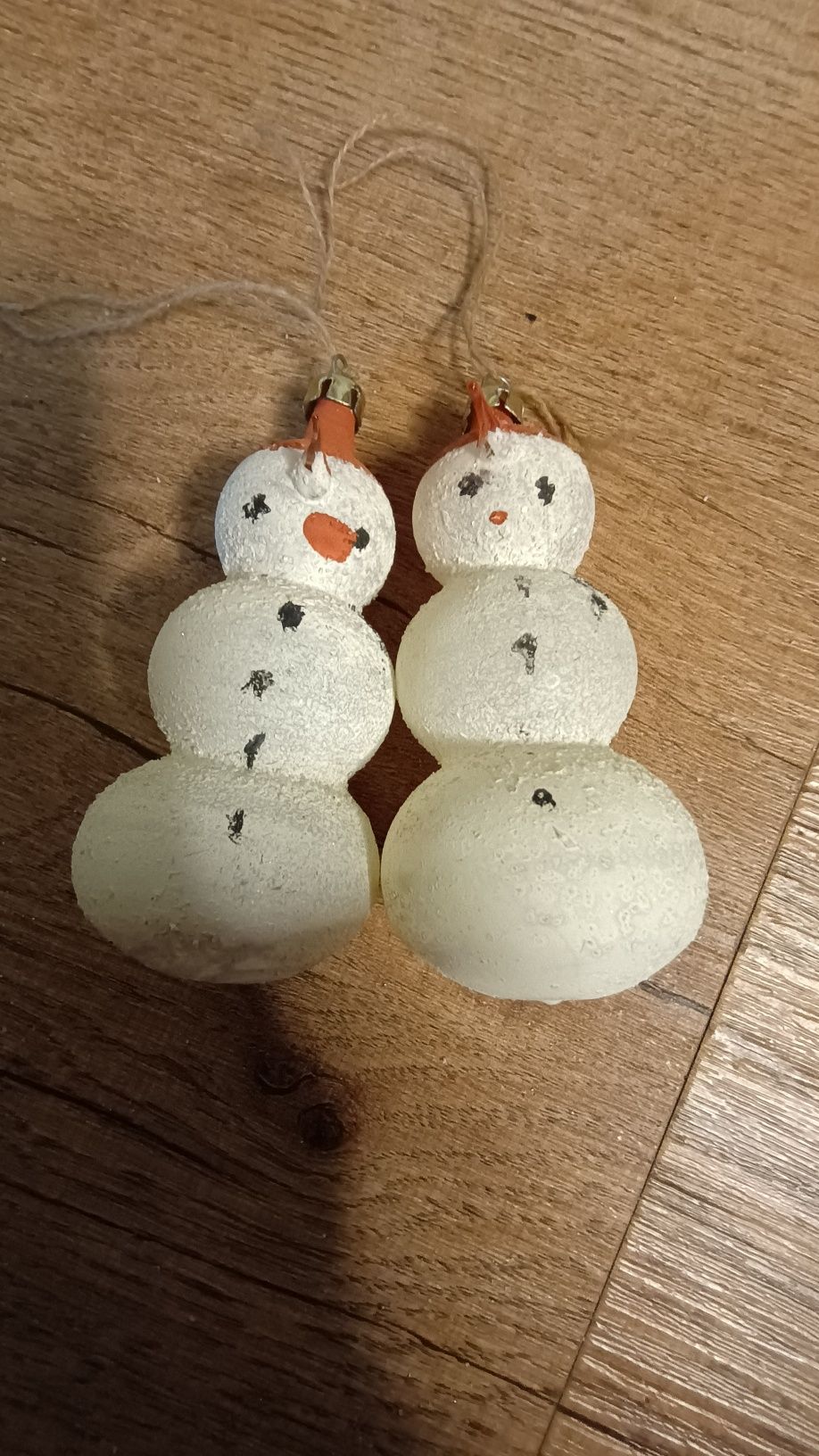 Bombki stare bałwanki 2sztuki