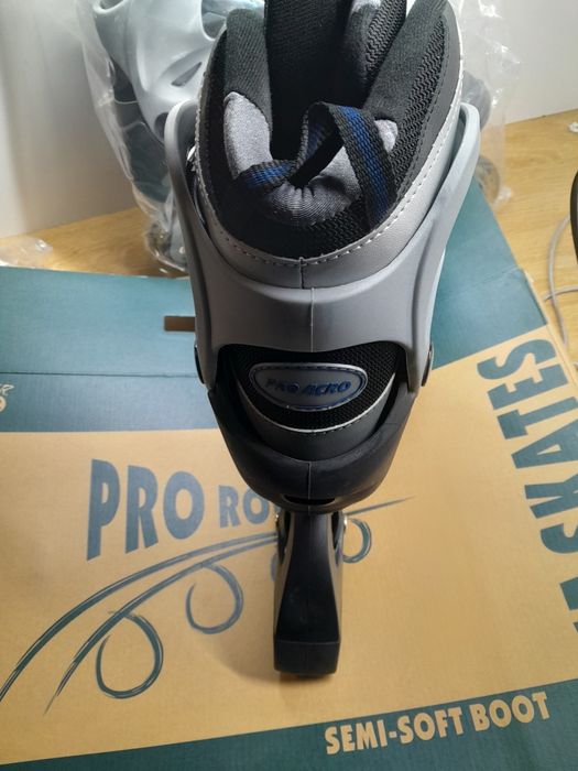 Rolki pro acro rozmiar 46 abec-5 szaro niebieskie