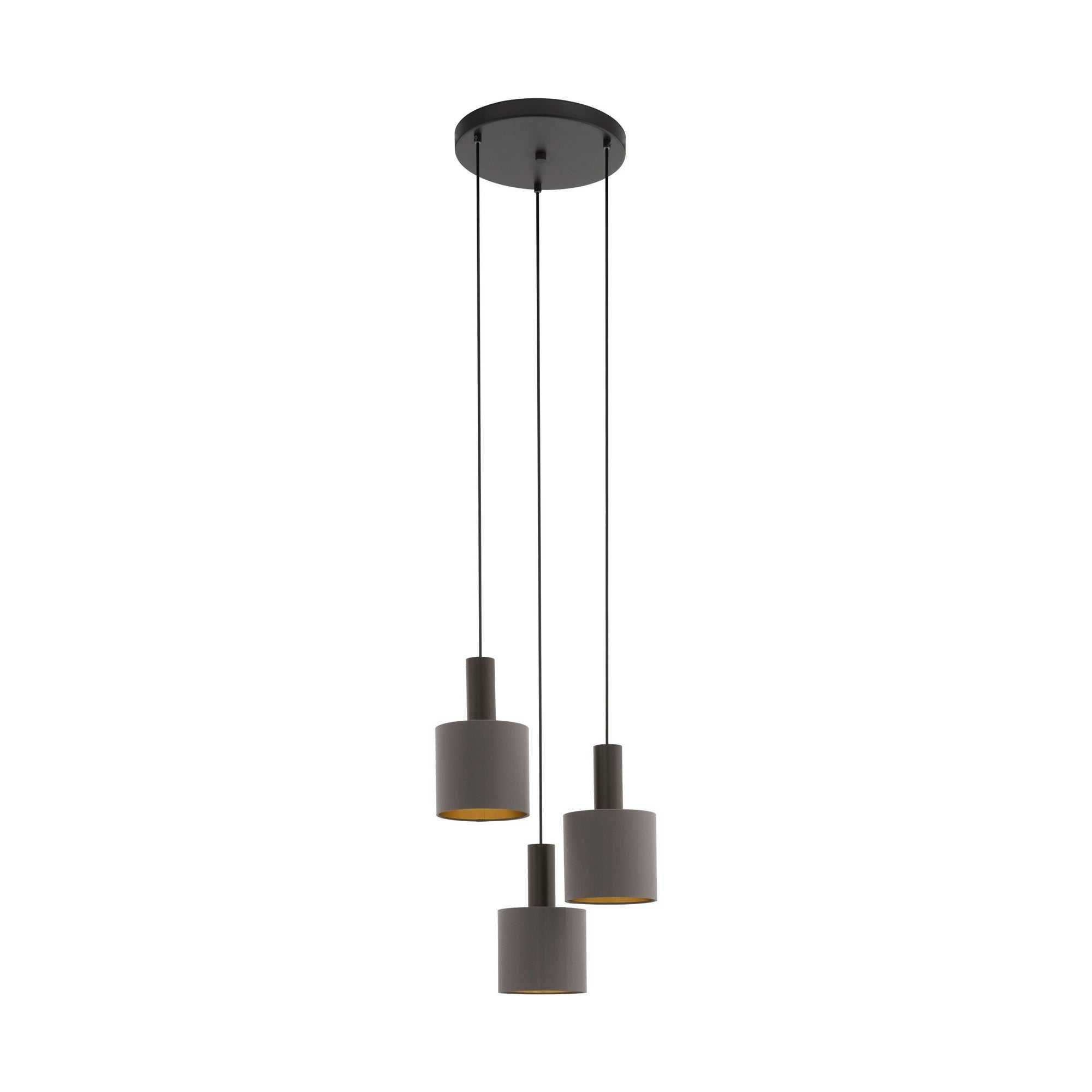 Candeeiro de Tecto Suspenso Eglo Cappucino/Dourado - com 1 ano de uso