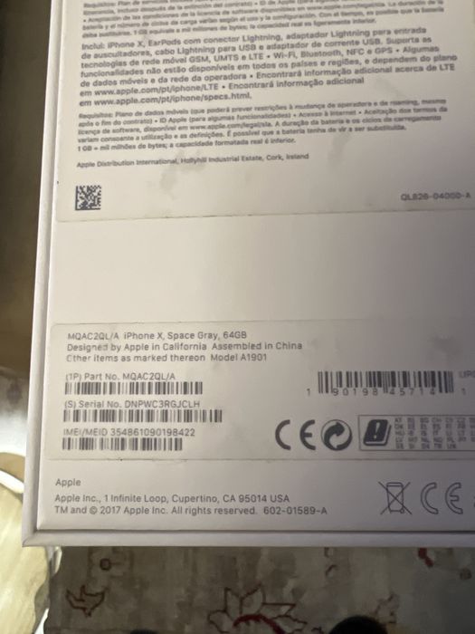 Caixas vazias iphone