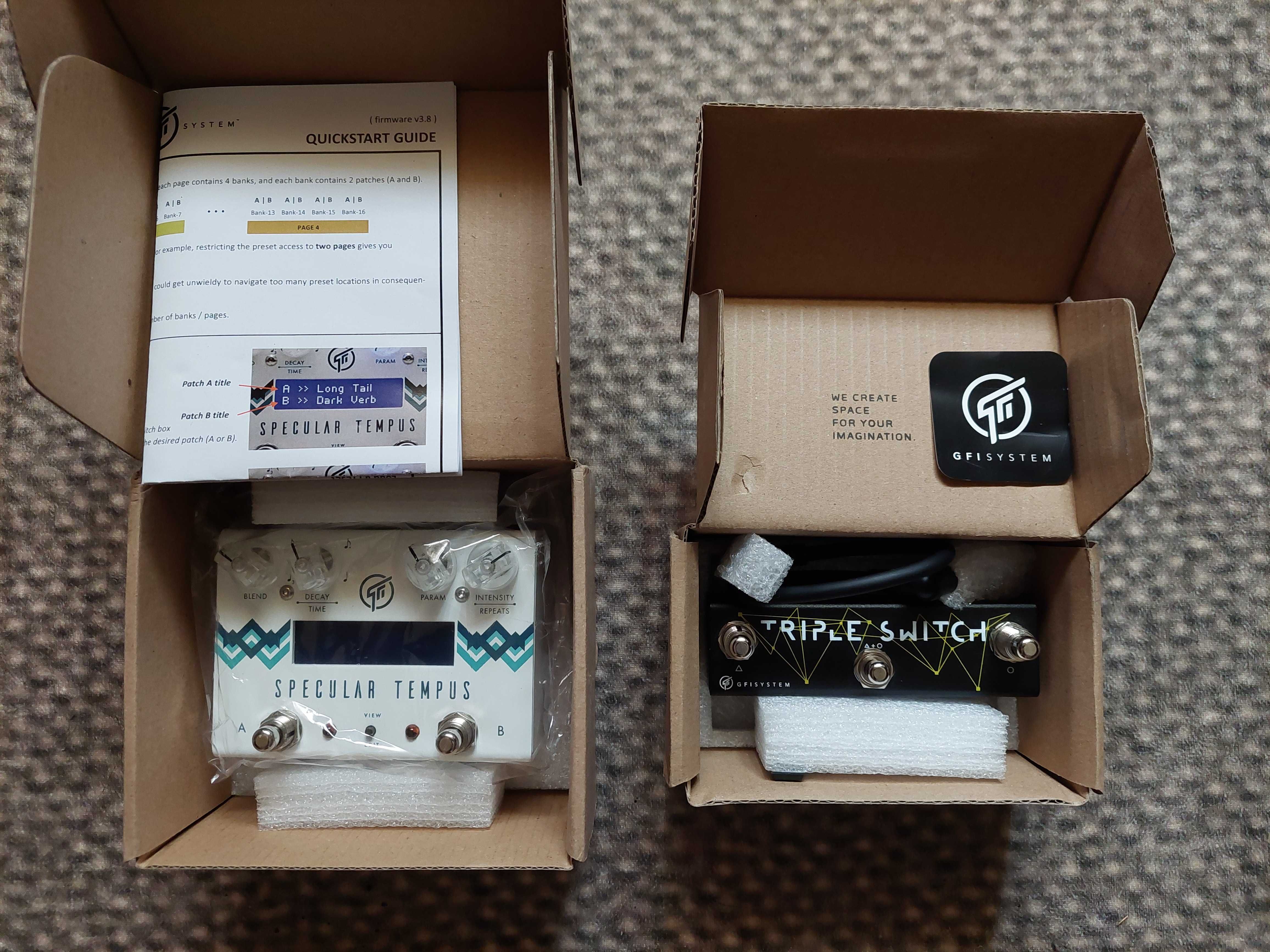 Delay / Reverb - GFI System Specular Tempus com Triple Switch