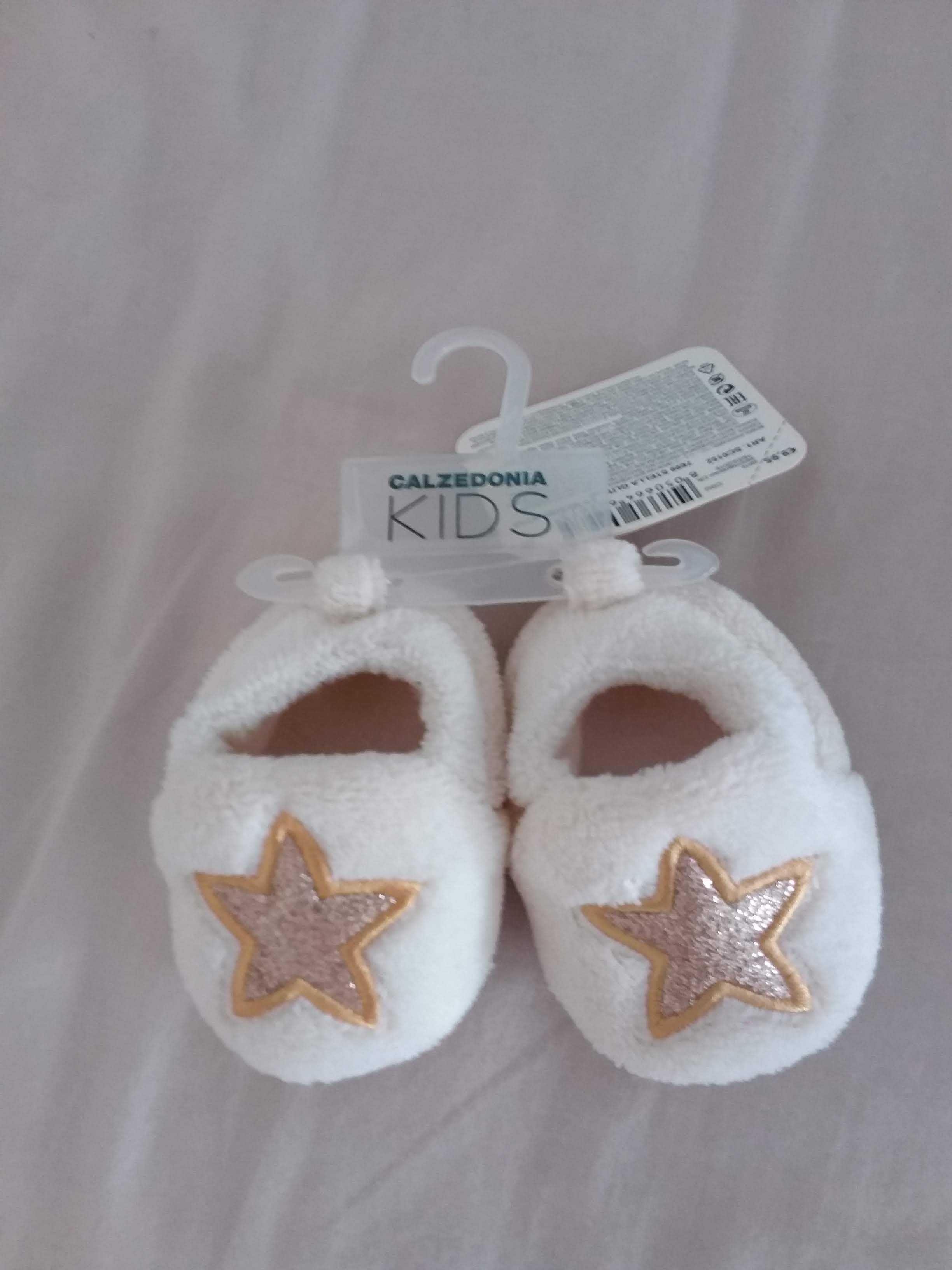 Sapato / pantufa bebé, Calzedonia, tamanho 0-6 meses