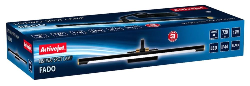 ActiveJet Kinkiet LED AJE-FADO czarny, PROMO -71%