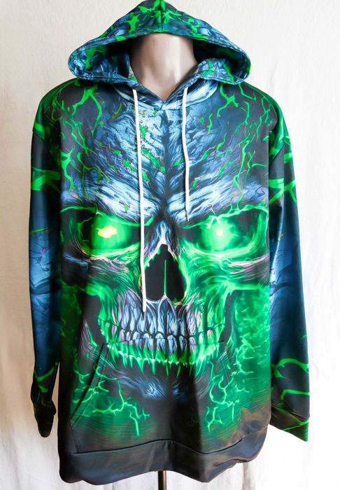 Чоловіче худі на Геловін Хелловін костюм Череп Скелет Зомбі 5XL-6XL