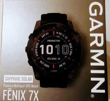 Garmin Fenix 7X Solar Czarny z czarnym paskiem z PL
