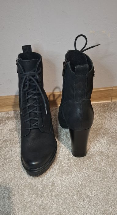 Czarne botki trzewiki obcas damskie lasocki Sosna 03 CCC 36 fashion