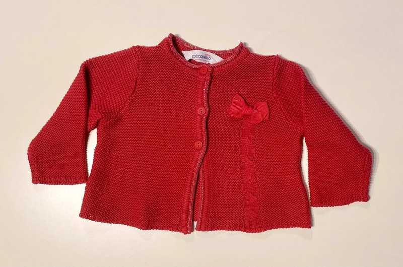 Czerwony sweterek Coccodrillo rozmiar 68