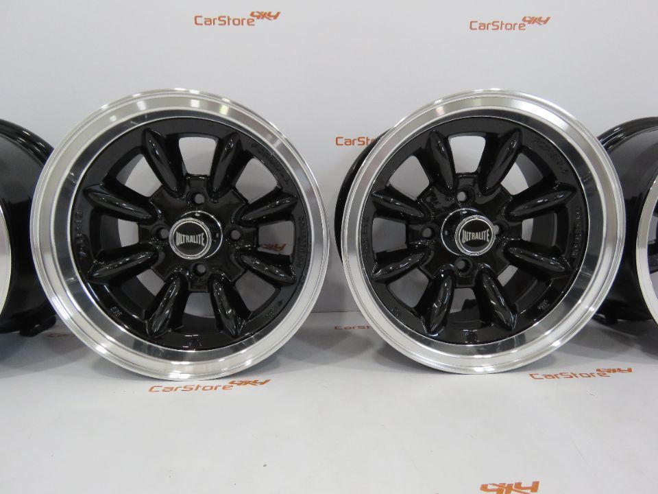 Jantes Ultralite 13x7 ET10 4x101.6 Pretas + Aba Polida