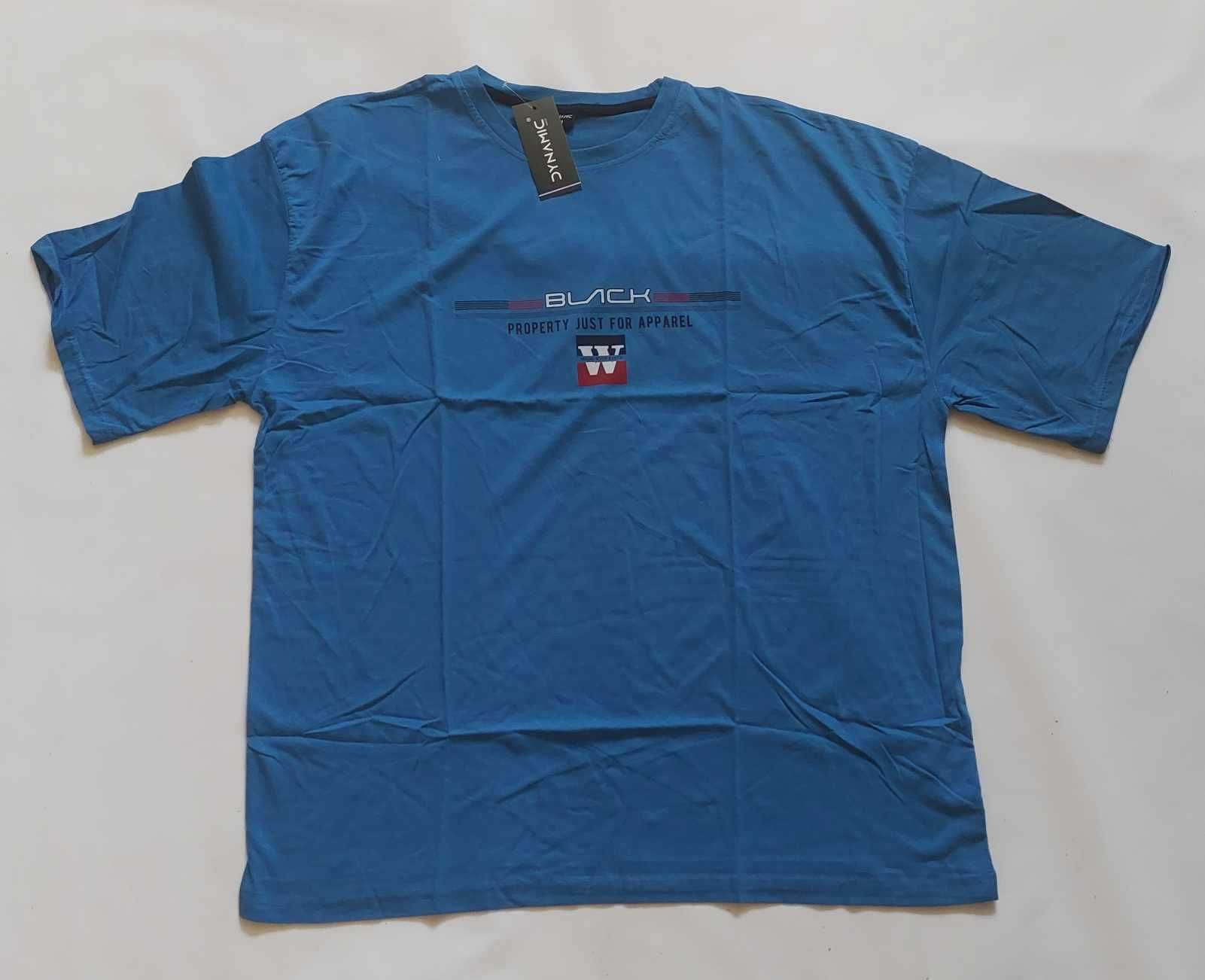 Koszulka męska duży t-shirt męski bawełna Dynamic 7XL obwód 136 cm
