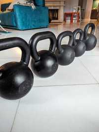 Zestaw kettli kettle bell żeliwne 16kg, 20kg, 24kg