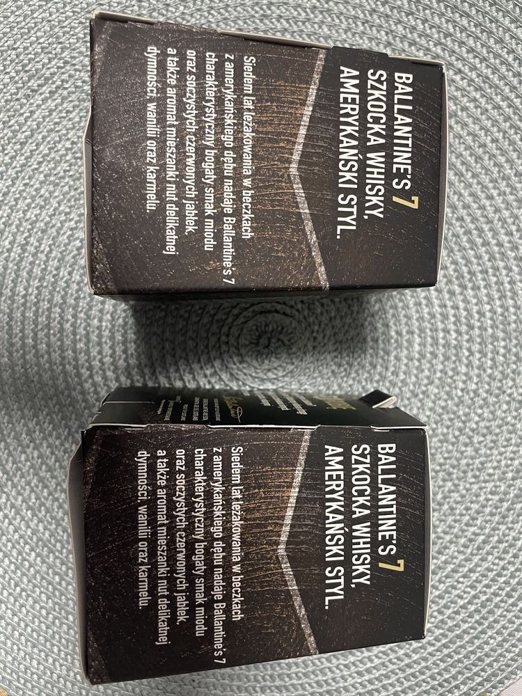 Kolekcjonerskie nowe 6 szklanek do whisky Ballantines