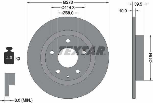 Диск гальмівний тормозний Mazda 6 7 9 3 5 313 919 313 616