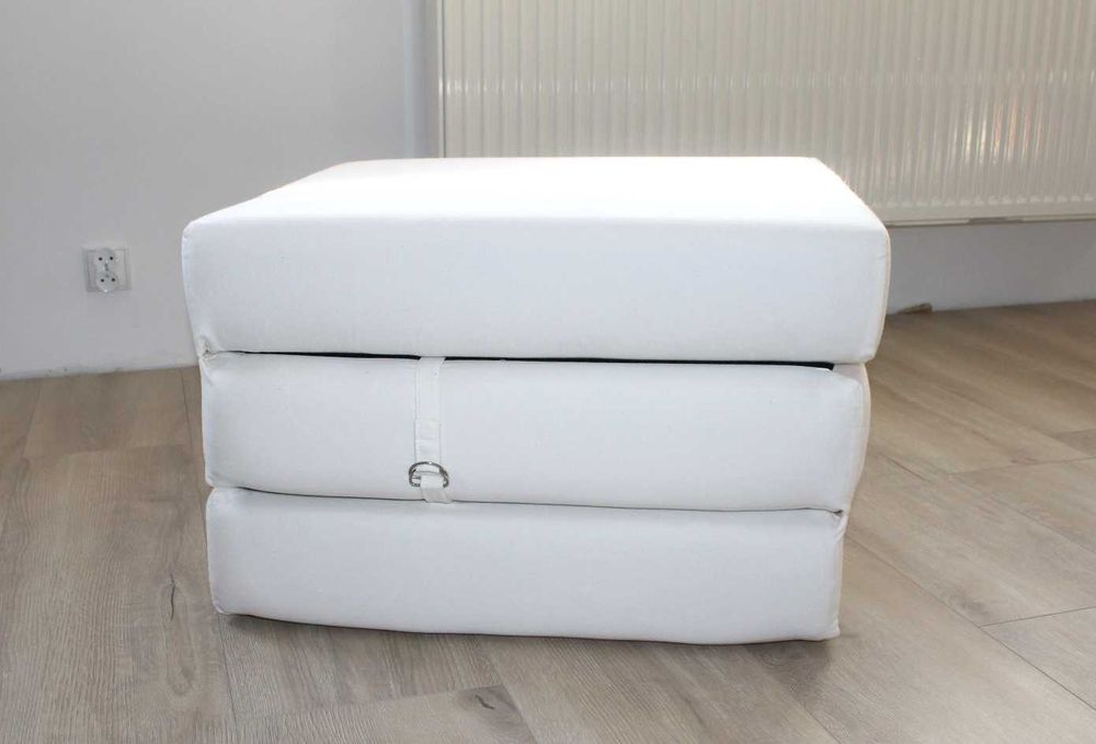 Pufa Siedzisko Taboret tapicerowany Łóżko Materac rozkładany, 200 x 65