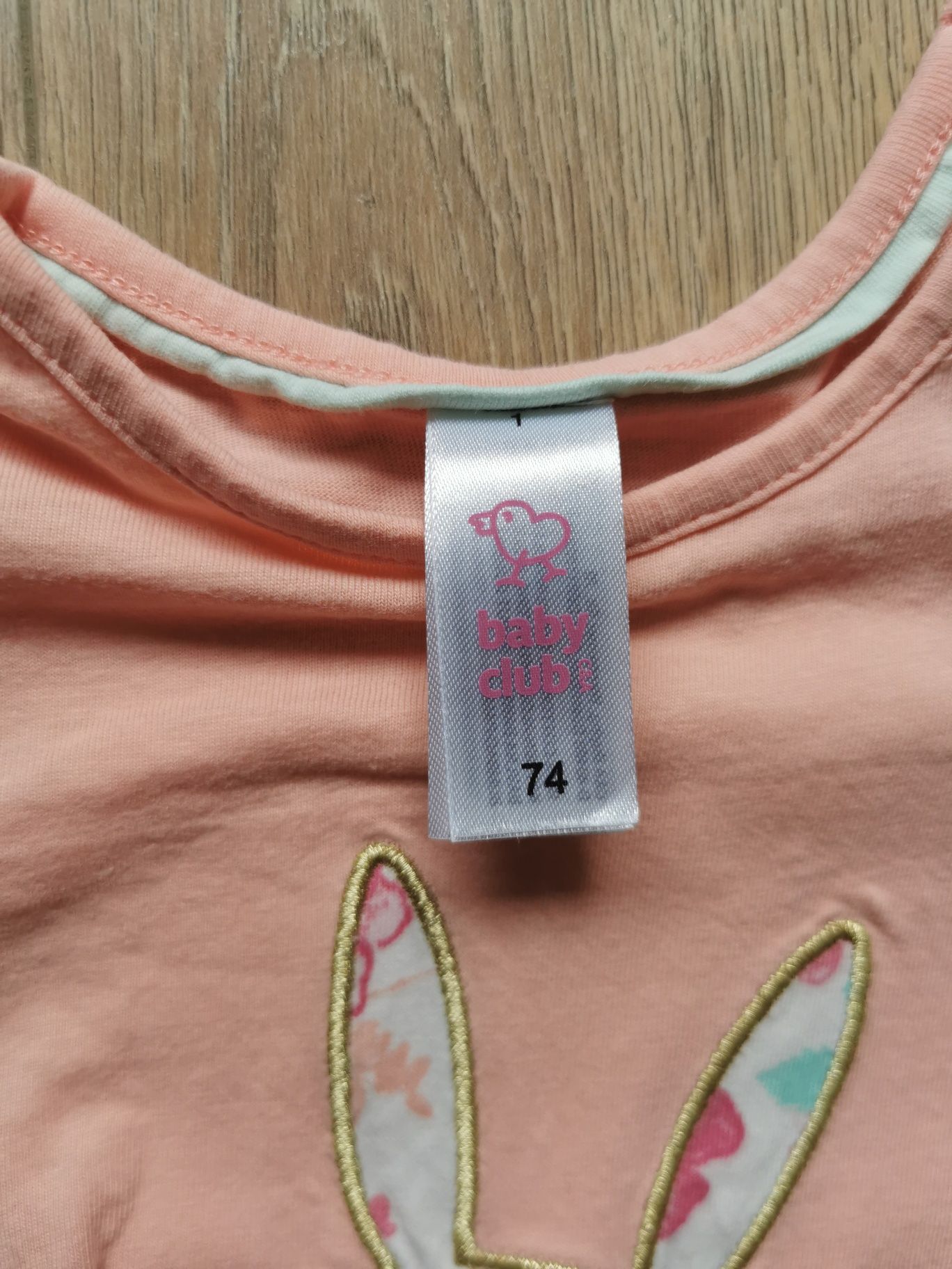 Komplet bluzeczka leginsy i opaska baby Club C&A, rozmiar 74