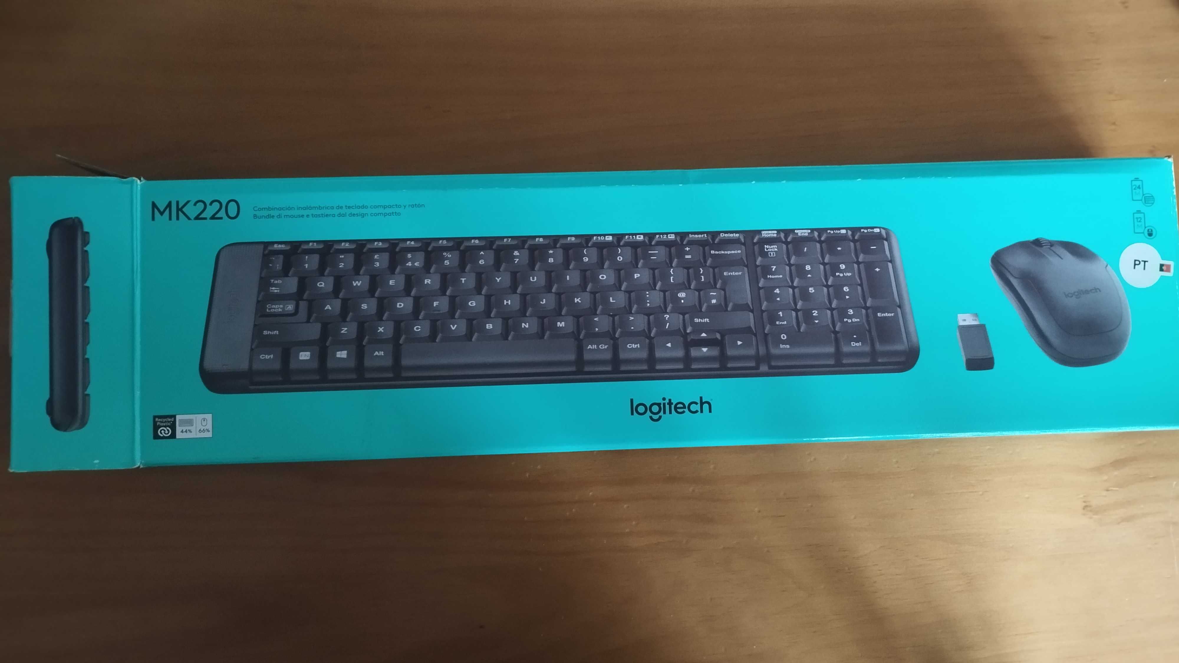 Teclado mais rato sem fios logitech em ótimo estado negociável