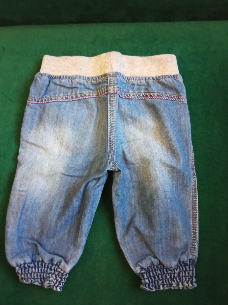 Spodnie jeansowe pumpy r.80