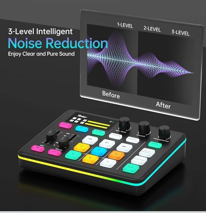 Игровой аудиомикшер SINWE G1, RGB-аудиоинтерфейс с профессиональным пр