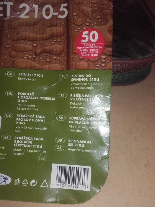 zestaw wędkarski plus siatka na narybek gratis spiningowy nowy, spinni