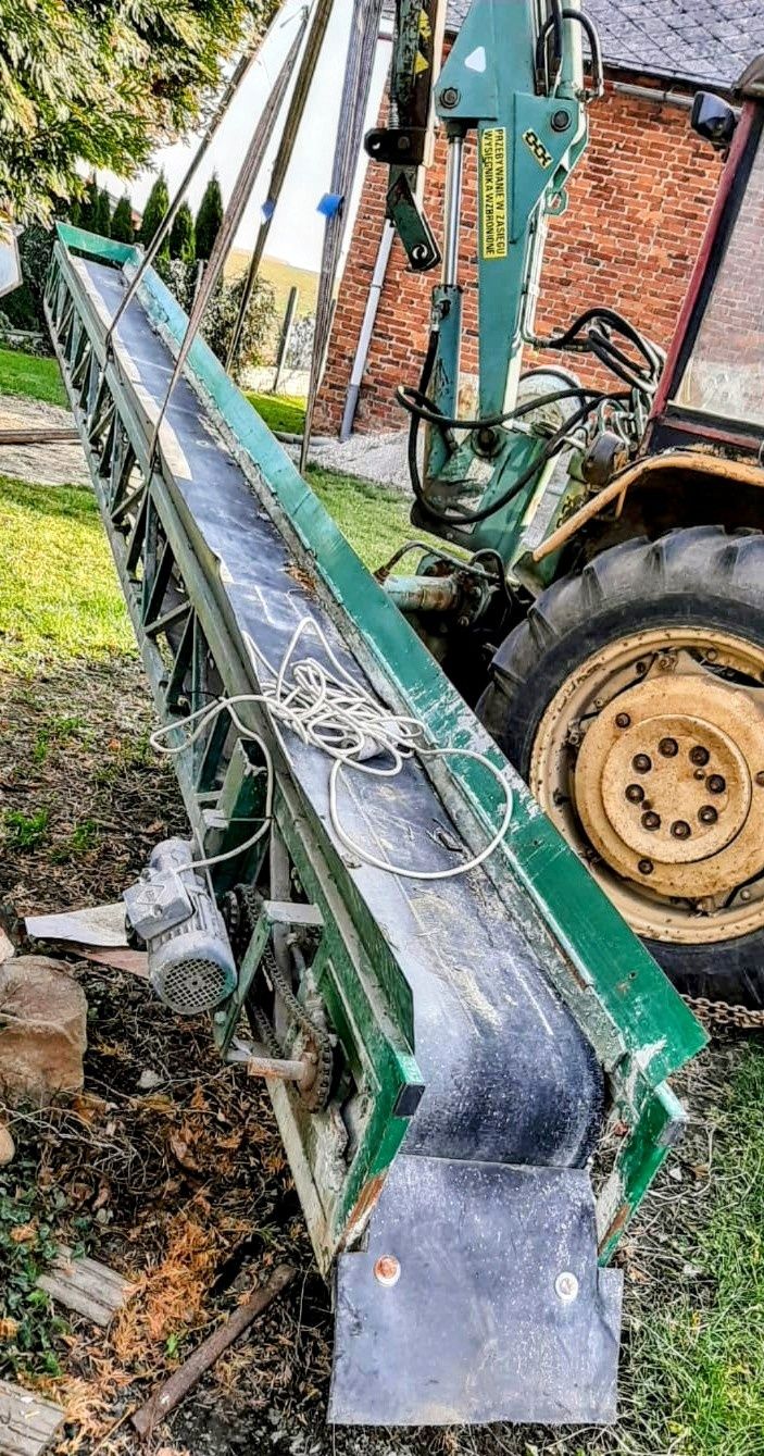 Taśmociąg Budowlany / Wyciąg taśmowy  DŁUGOŚĆ  7,40 m !!! NAPĘD 380V !